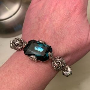 Brighton NWT Gorgeous Blue Crystal Ball Bracelet